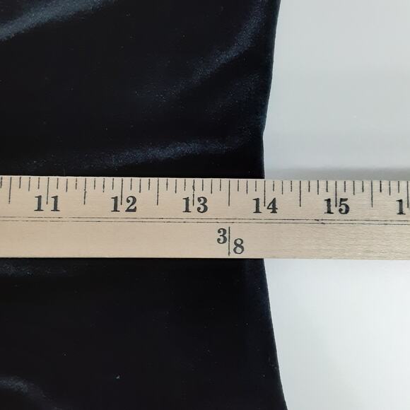 Vintage 90s Velour Evening Gown Y2K Bodycon Beaded Floor Length Cutout Dress 4 - Picture 13 of 14